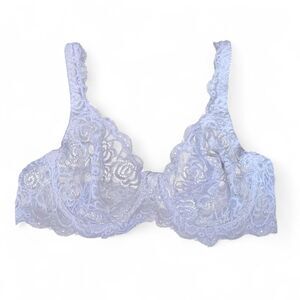 Rene Rofe White Lace Underwire Bra Size 38B